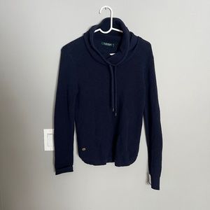 Lauren Ralph Lauren Navy Cowl Sweater Large